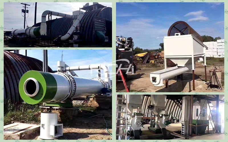 Canada 2-3 t/h Full Automatic Biomass Wood Pellet Line